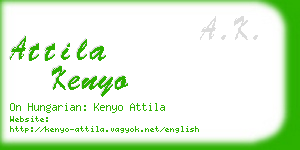 attila kenyo business card